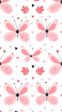 Happy smiling butterfly pattern backgrounds wallpaper. AI generated Image by rawpixel.