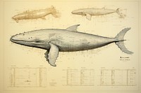 Whale whale drawing animal. AI generated Image by rawpixel.