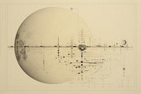 Moon diagram drawing transportation. AI generated Image by rawpixel.