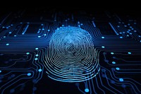 Fingerprint security backgrounds electronics. AI generated Image by rawpixel.