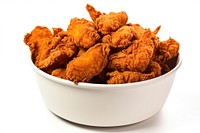 Fried Chicken fried food white background. AI generated Image by rawpixel.