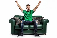 Football furniture shouting sports. AI generated Image by rawpixel.