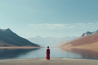 Mountain outdoors nature tranquility. AI generated Image by rawpixel.