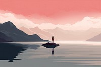 Mountain outdoors horizon nature. AI generated Image by rawpixel.