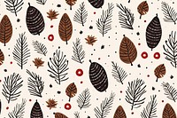 Christmas Hand drawn pattern plant. AI generated Image by rawpixel.
