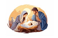 Nativity adult togetherness spirituality. AI generated Image by rawpixel.