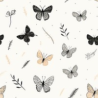 Butterfly pattern backgrounds drawing. 