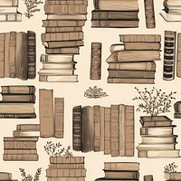 Brown vintage book pattern publication library plant