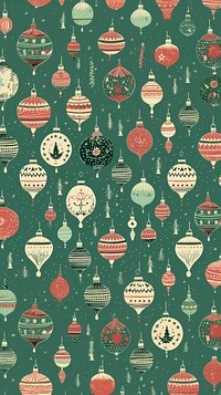 Green vintage christmas pattern illuminated backgrounds celebration. AI generated Image by rawpixel.