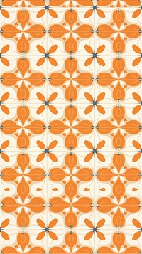 Orange vintage wall pattern art backgrounds repetition. AI generated Image by rawpixel.