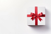 Gift box white bow red. AI generated Image by rawpixel.