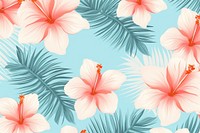 Flowers pattern backgrounds hibiscus. AI generated Image by rawpixel.