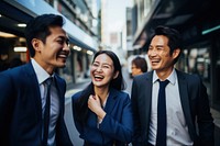 South east asian business people laughing adult happy. AI generated Image by rawpixel.