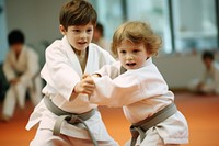 Judo class sports karate child. AI generated Image by rawpixel.