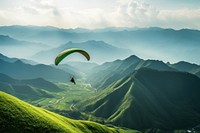 Paraglider paragliding recreation adventure. AI generated Image by rawpixel.