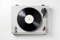 Record player electronics white background gramophone. 