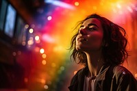 Lgbtq background light portrait adult. AI generated Image by rawpixel.