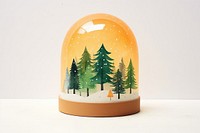 Snow globe inside has pine tree plant fir art. AI generated Image by rawpixel.