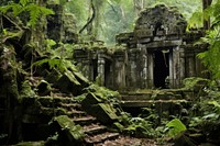 Outdoors nature temple jungle. AI generated Image by rawpixel.