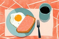 Breakfast food fork egg. AI generated Image by rawpixel.