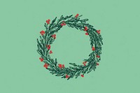 Mistletoe wreath plant celebration creativity. AI generated Image by rawpixel.