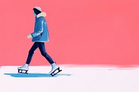 Skating sports coat snowboarding. AI generated Image by rawpixel.