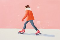 Skating sports art snowboarding. AI generated Image by rawpixel.