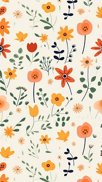Summer flowers pattern backgrounds wallpaper. AI generated Image by rawpixel.