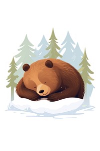A bear hibernating wildlife mammal animal. AI generated Image by rawpixel.