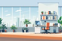 White office background furniture chair table. AI generated Image by rawpixel.