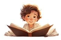 A child reading a holy bible book publication relaxation happiness. AI generated Image by rawpixel.