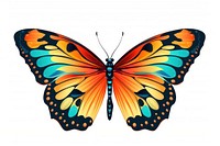 Exotic butterfly insect animal white background. AI generated Image by rawpixel.