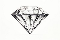 Diamond jewelry sketch white background. AI generated Image by rawpixel.