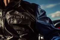 Male biker motorcycle jacket protection. AI generated Image by rawpixel.