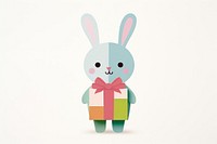 Rabbit holding a gift box toy anthropomorphic representation. AI generated Image by rawpixel.