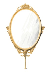 Mirror vintage jewelry white background accessories. AI generated Image by rawpixel.