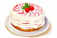 Strawberry cake. AI generated Image by rawpixel.