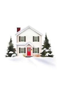 Christmas house architecture building plant. AI generated Image by rawpixel.
