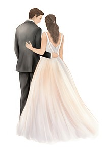 Wedding dress fashion adult. AI generated Image by rawpixel.