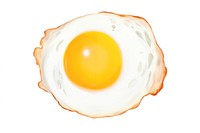 Fried egg food white background freshness. AI generated Image by rawpixel.
