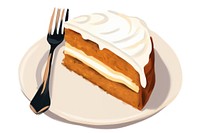 Pumpkin cake dessert icing cream. AI generated Image by rawpixel.