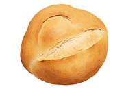 Bread food white background freshness. AI generated Image by rawpixel.