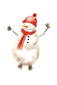 Snowman dancing winter white white background. AI generated Image by rawpixel.