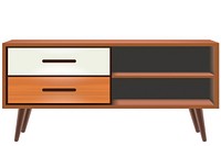 Tv cabinet furniture sideboard drawer. AI generated Image by rawpixel.