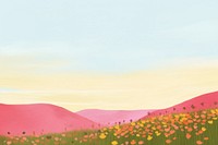 Landscape flower backgrounds grassland. AI generated Image by rawpixel.