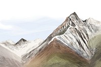 Landscape mountain outdoors drawing. AI generated Image by rawpixel.