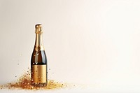 Golden champagne bottle celebration drink wine. AI generated Image by rawpixel.