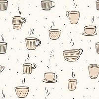 Coffee backgrounds pattern line. 