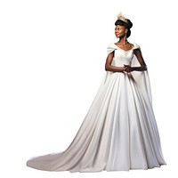 Black female adult princess dress fashion wedding. AI generated Image by rawpixel.
