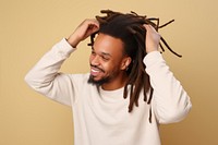 African american man dreadlocks head frustration. AI generated Image by rawpixel.